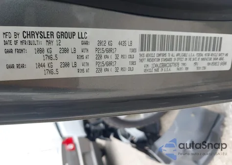 2012 Jeep Compass Sport from USA, damaged, VIN 1C4NJCBB0CD677078